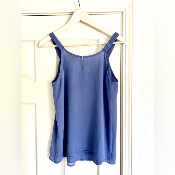 Anthropologie Moulinette Soeurs Blue Lace Beaded Sleeveless Top, Size 6 - Picture 2 of 5
